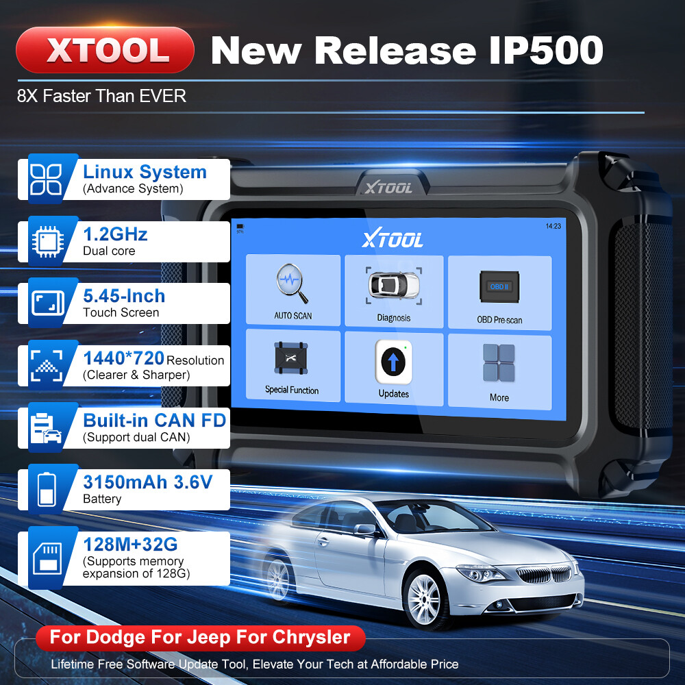 XTOOL Full System Bidirectional Scan Tool OBD2 Scanner for Chrysler Dodge Jeep