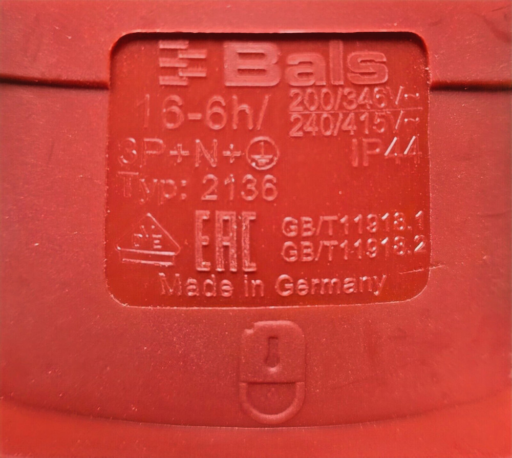BALS 16-6H PLUG 415V TYPE 2136