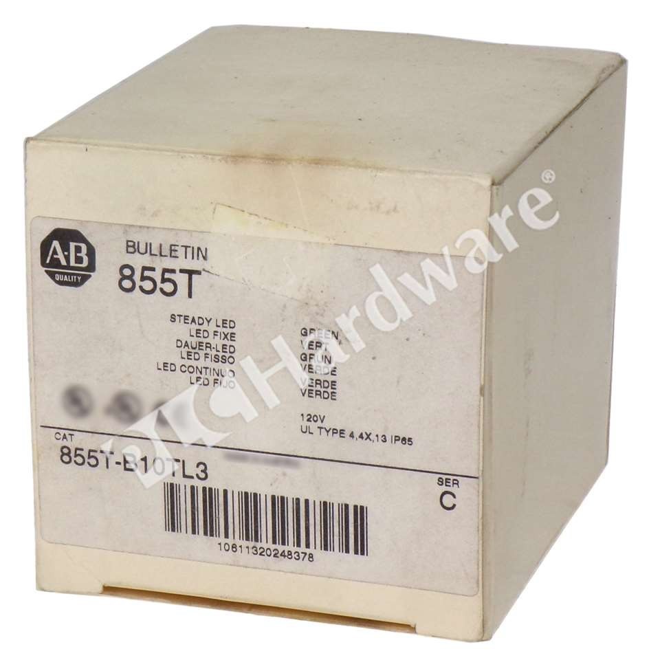 Open Pre-owned Allen Bradley 855T-B10TL3 /C Control Tower Stack Green Light 120V
