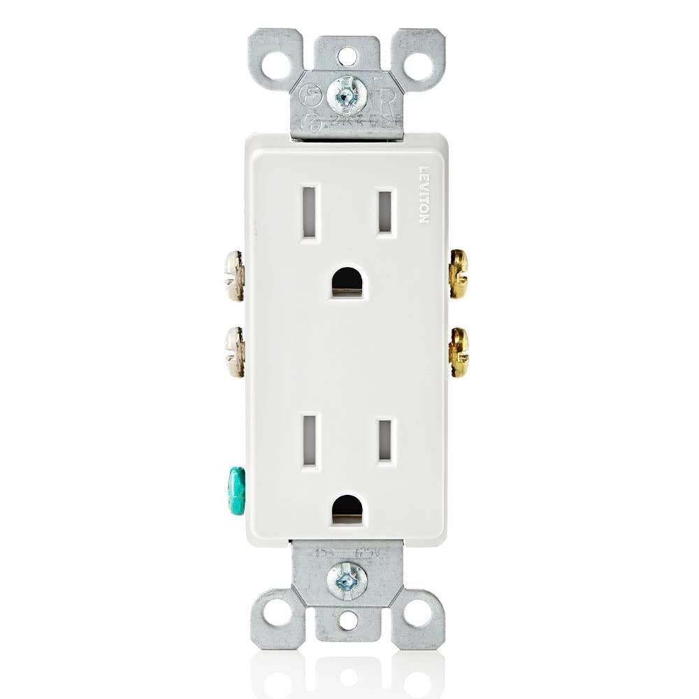 Tamper-Resistant Electrical Outlets, 10 Pack, White