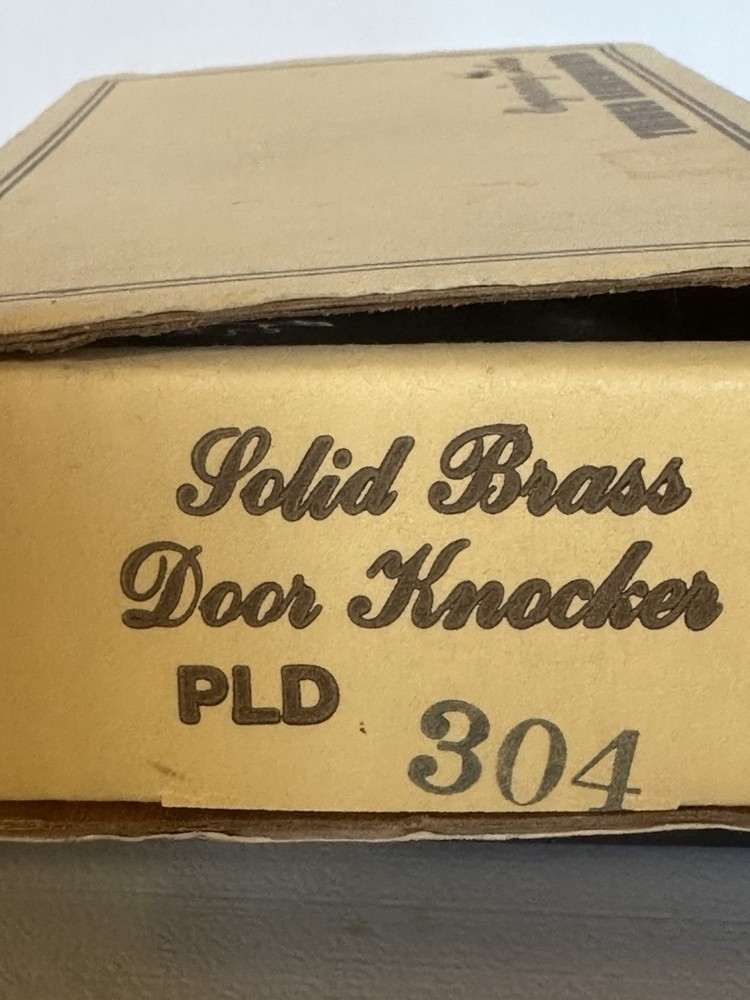 Large Solid Brass Door Knocker Vintage 6.5 X 3.5”