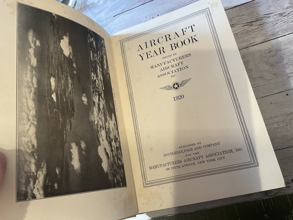 ORIGINAL 1920 AIRCRAFT YEARBOOK