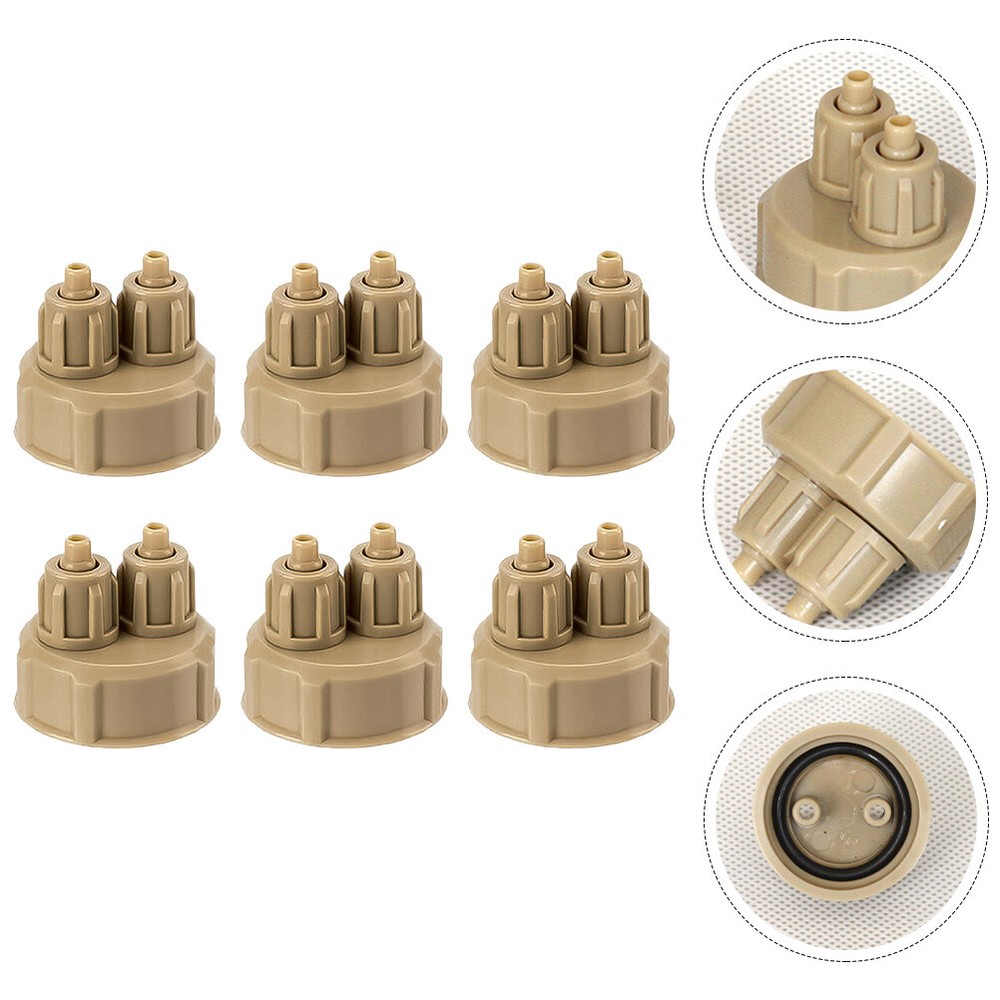 6pcs CO2 Diffuser Caps Diy Co2 Bottle Caps Air Diffuser Generator Part
