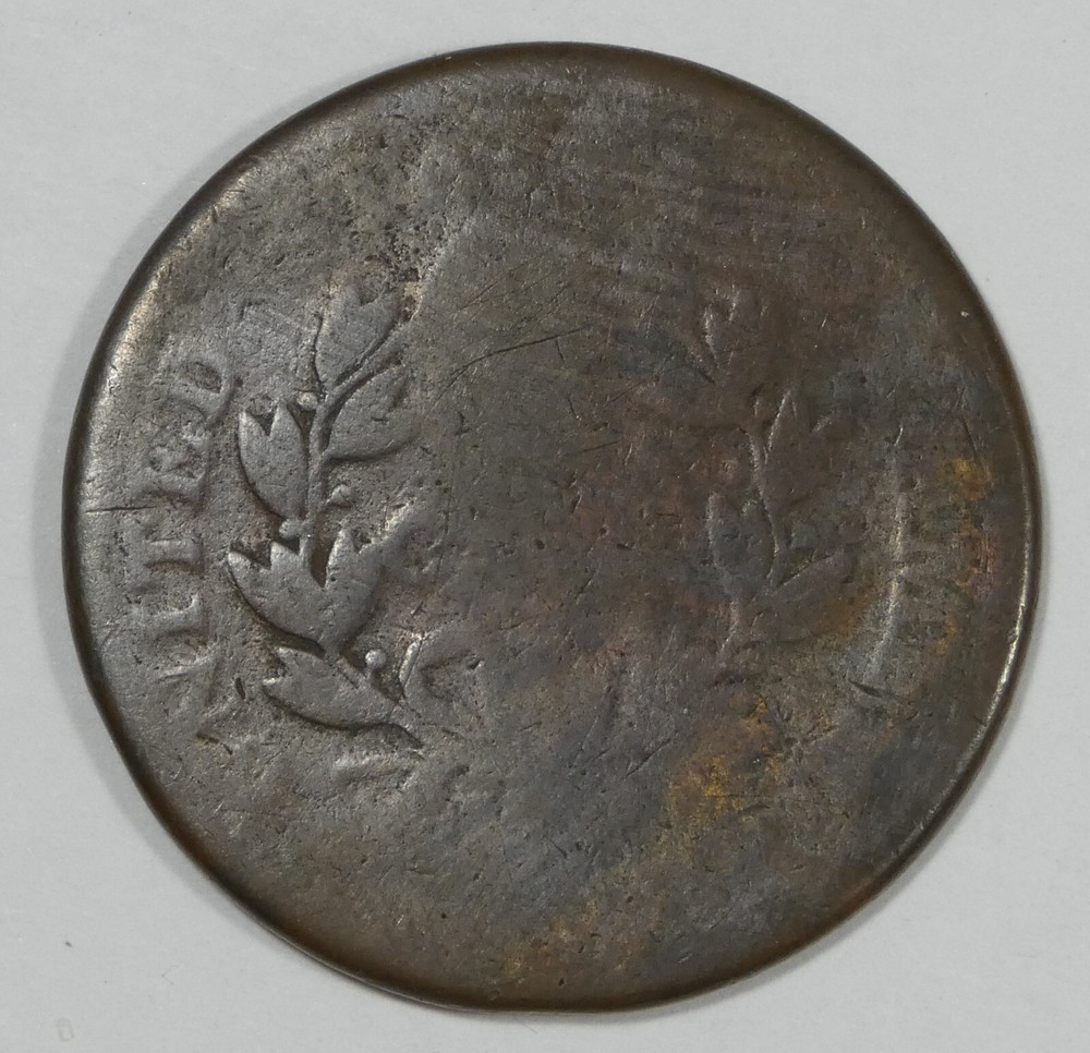 1802 Draped Bust Large Cent AG 1c ~ obverse surface mark