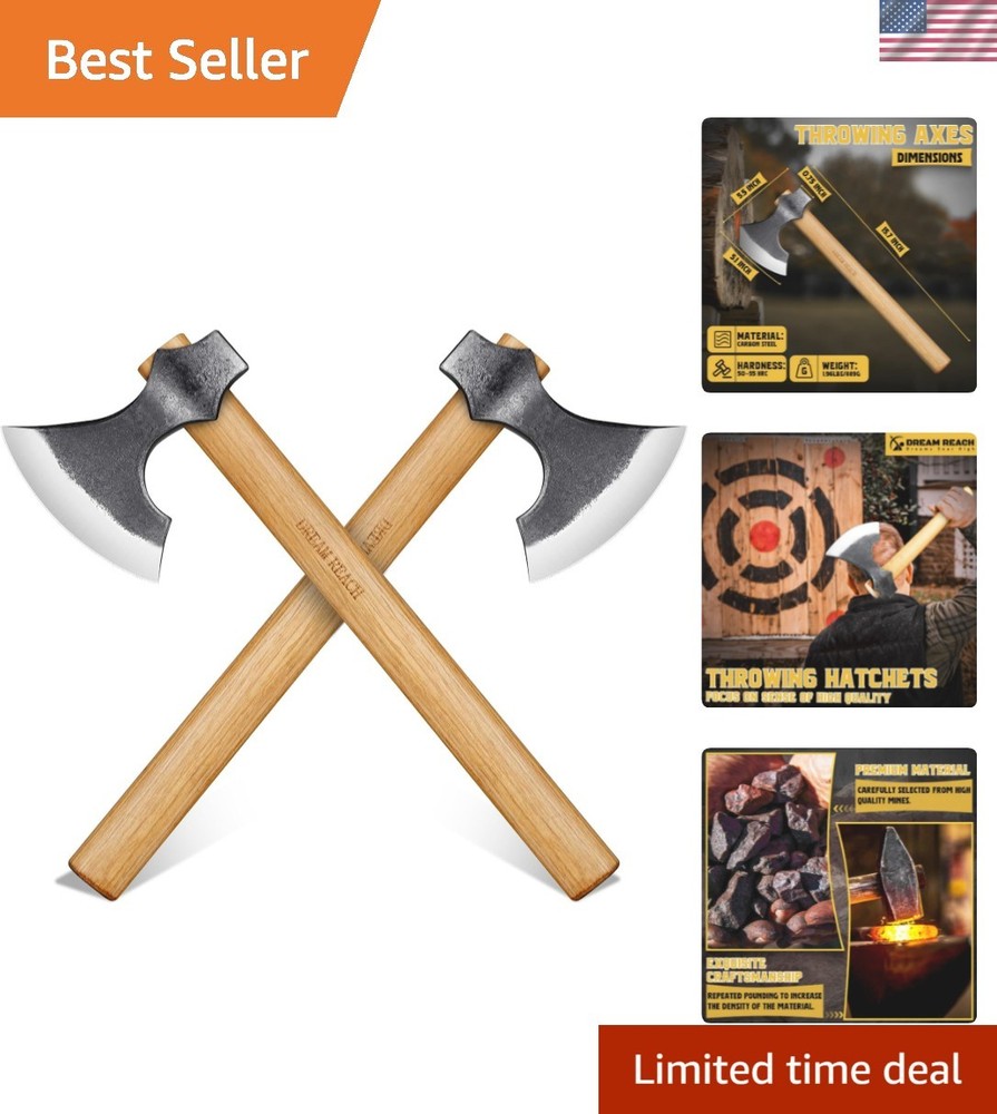 16-Inch Hand-Forged Throwing Tomahawk Set for Competitive Axe Throwing