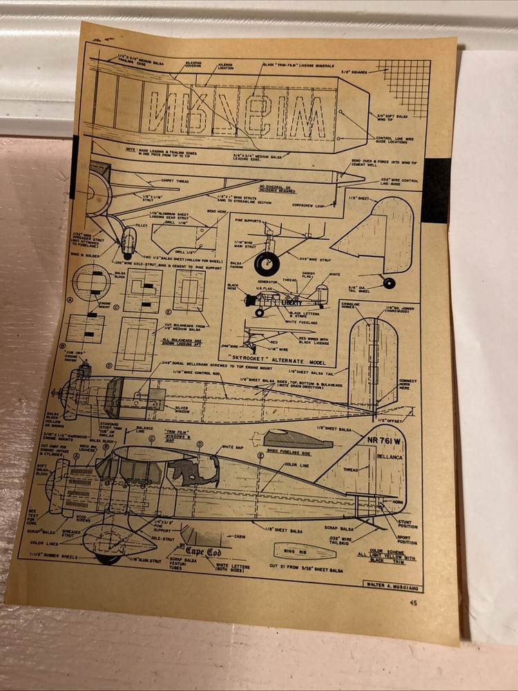 Vintage Aviation Pages Drawings Old Engineering Information Papers Airplane ￼￼