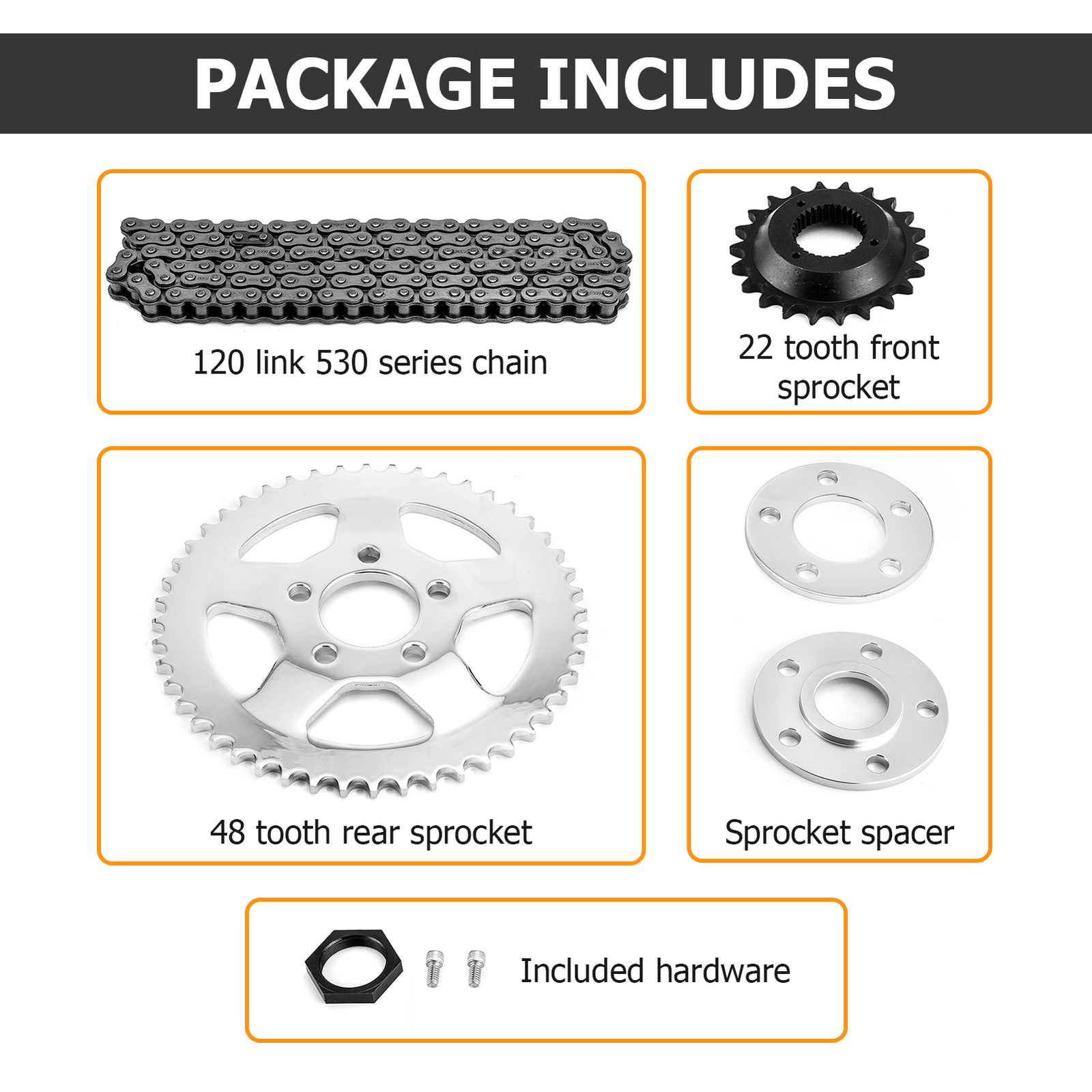 Chain Drive Sprocket Conversion Kit For 1991-2003 Harley Sportster XL 883C 1200C