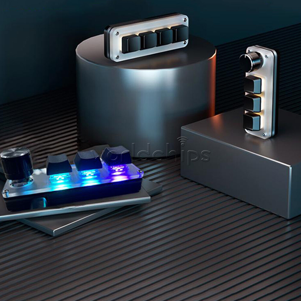 Type-c Programming Custom Knob Keyboard RGB 3 Key Copy Paste Mini Button + Cable