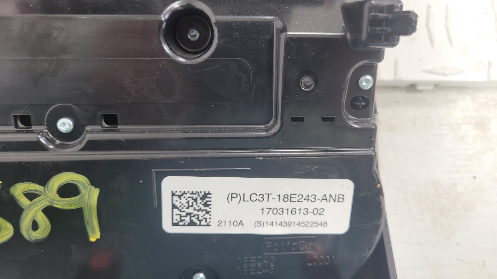 2019-2022 F250 F350 Super Duty Black Radio/Climate Control Panel LC3T-18E243-ANB