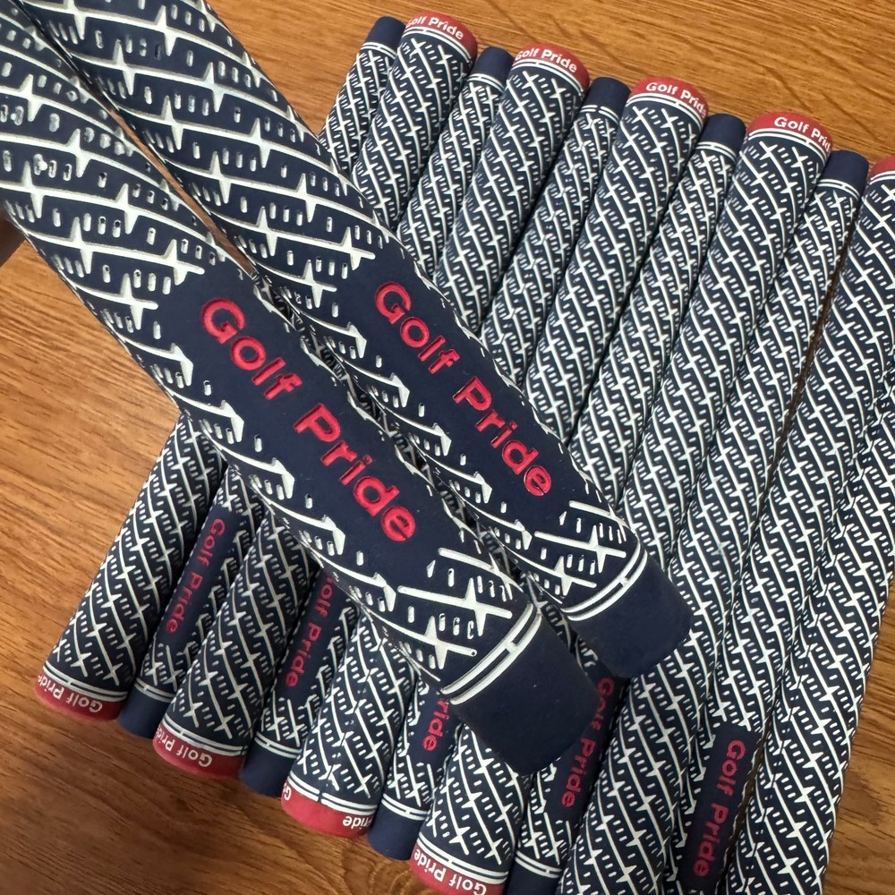 US 13-Piece Set Golf Pride Z-Grip Red Lightning Pattern Golf Grip Midsize