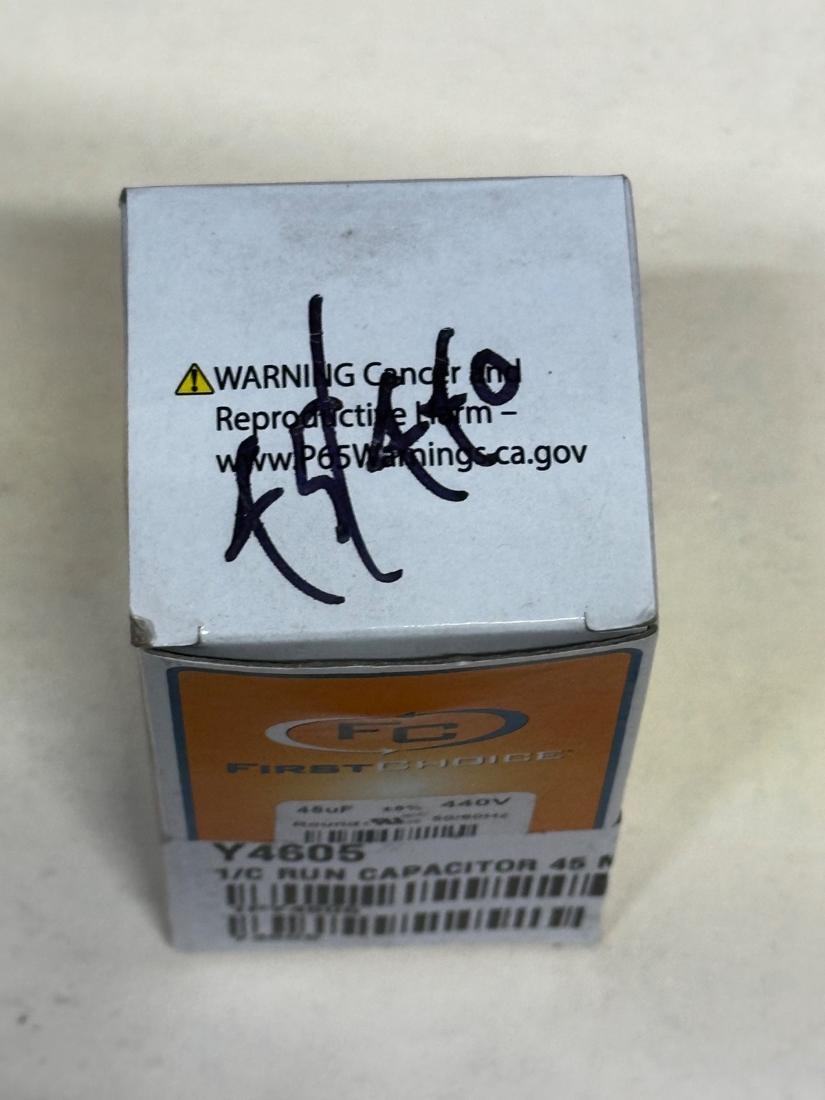 First Choice Run Capacitor Lennox Number Y4605 Run Capacitor 45 uF 440V Round