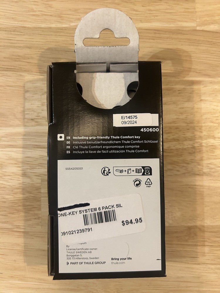 Thule 450600 One-Key Lock System - 6 Pack