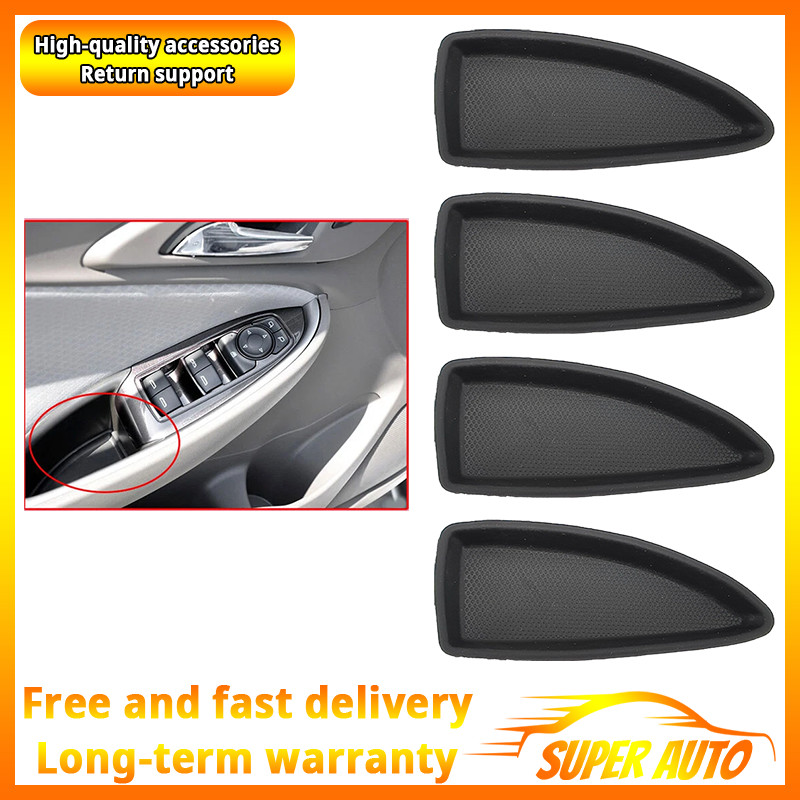 4PCS Front Rear Door Switch Bezel Cap Bolt Cover For Chevrolet Malibu 2016-2018