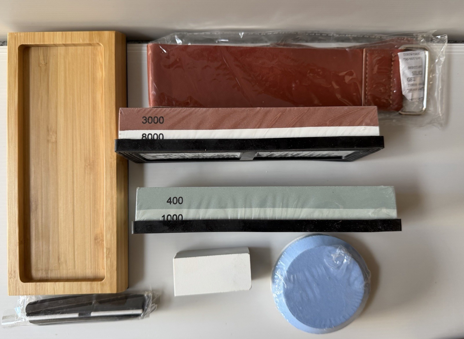 Knife Sharpening Stone Set, Professional 4 Side Grit 400/1000 3000/8000 Premi