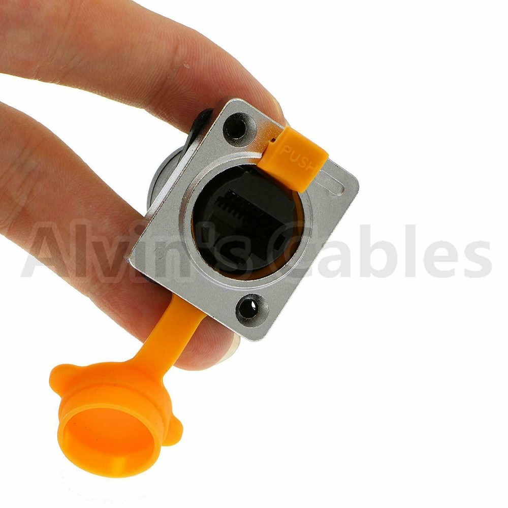 3x RJ45 waterproof socket connector IP65 Ethernet panel mount RJ45...