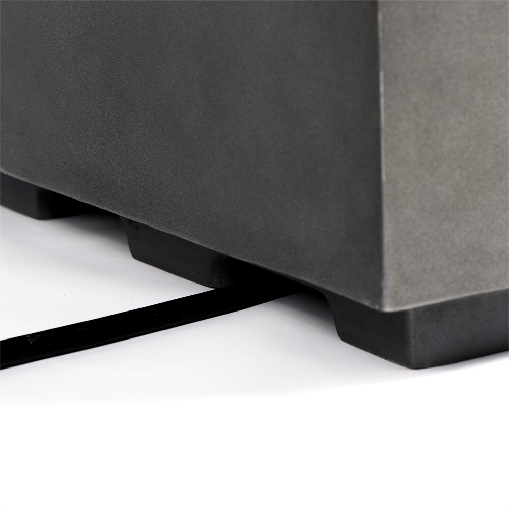 Outdoor Rectangle Propane Fire Pit Table 60inch 60000 BTU Concrete Fire Table