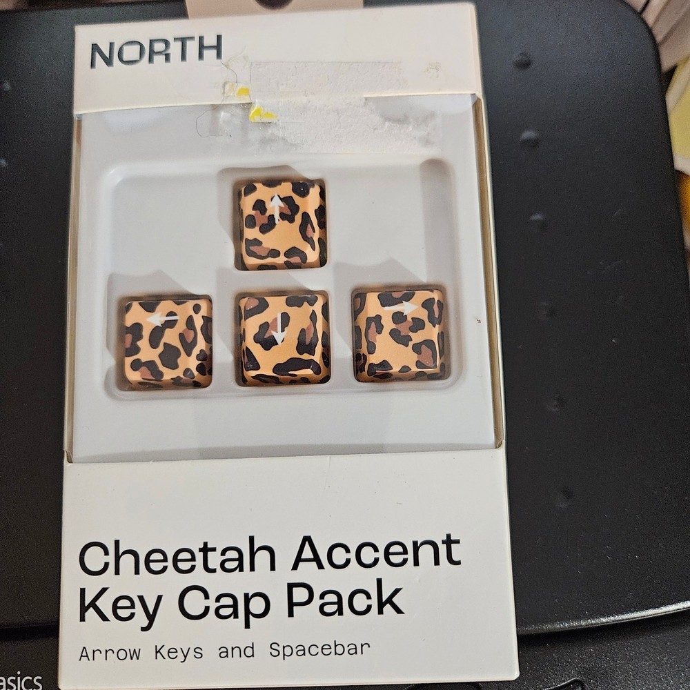 Cheetah accent key cap pack arrow keys and spacebar