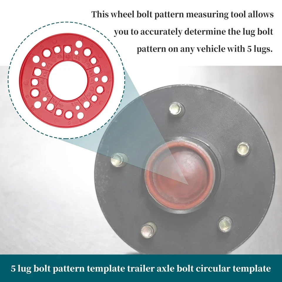 eaacaa Wheel Bolt Pattern Measuring Tool, 5 Lug Template Gauge for 1 Pcs