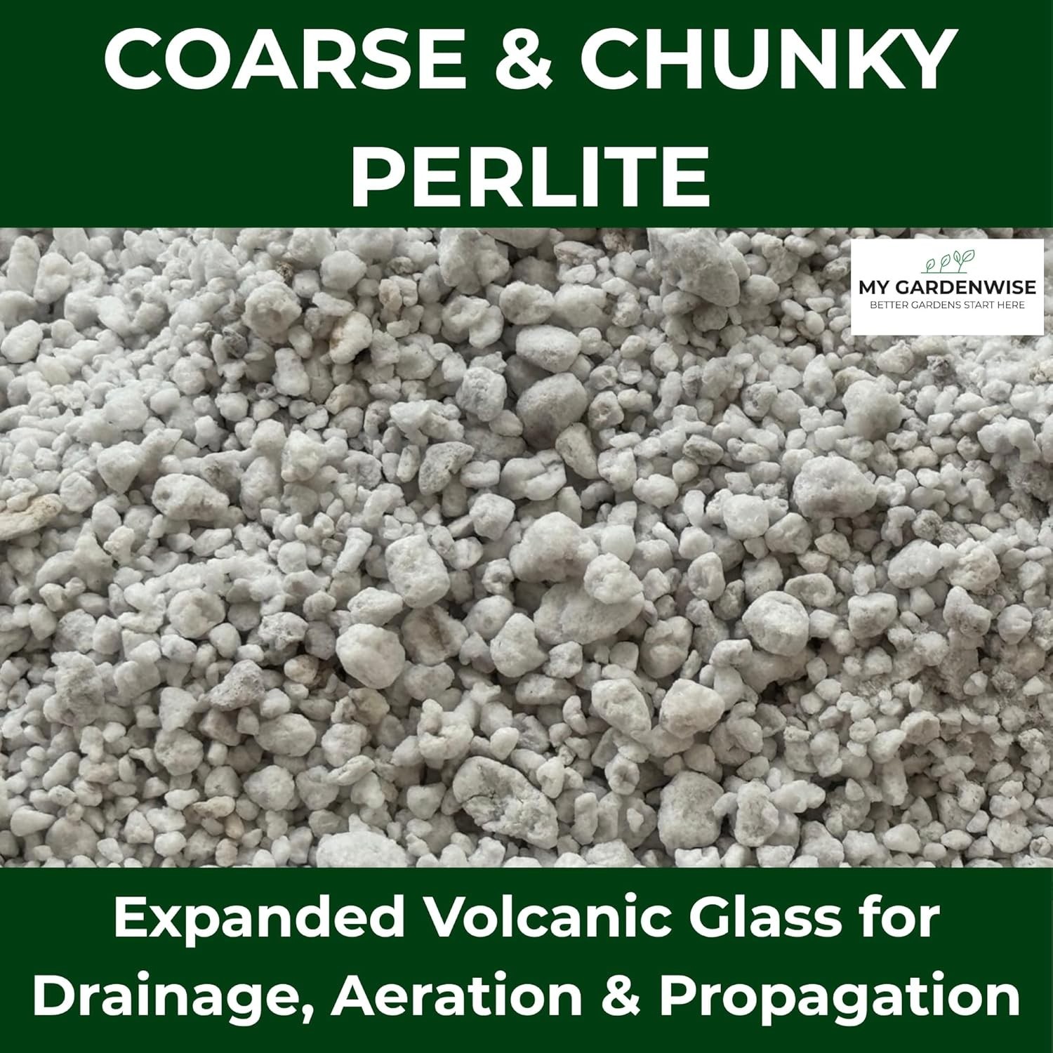 Coarse Horticultural Perlite|Chunky Organic Soil Amendment - Drainage & Aeration