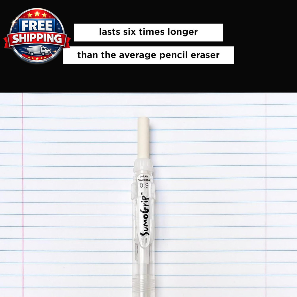 Sumogrip Mechanical Pencil Eraser Refills - 3 Pack, White