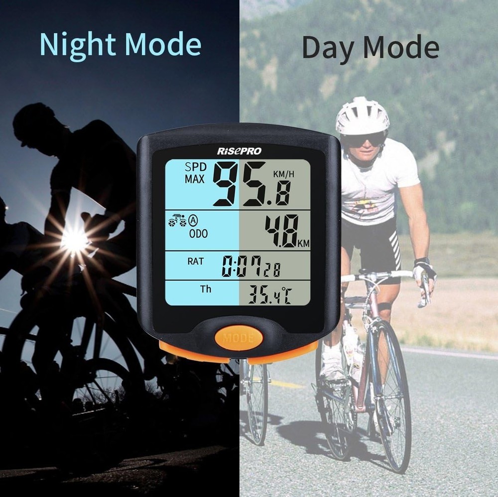 Wireless Bicycle Speedometer & Odometer with Backlight - YT-813 Elegance