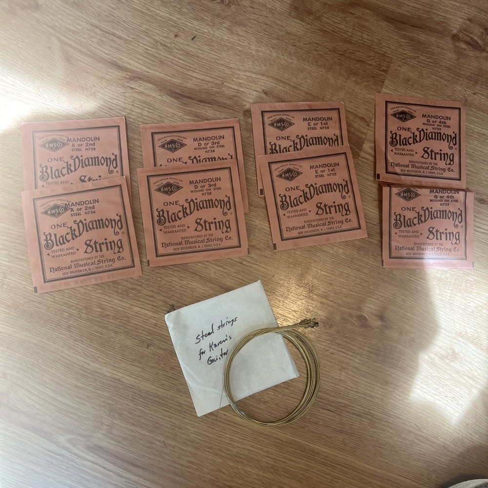 Vintage BLACK DIAMOND STRINGS for MADOLIN Assorted