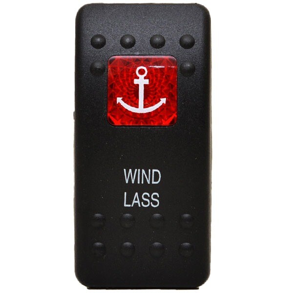 Carling Boat Rocker Switch Actuator Cover | Black Plastic WINDLASS
