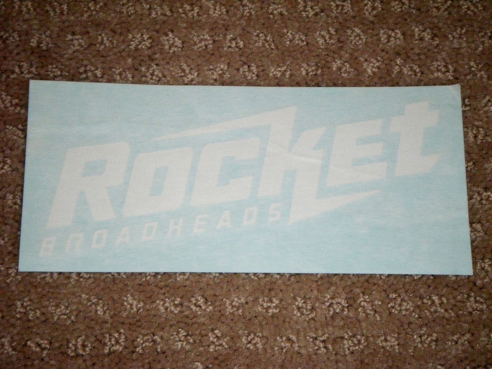1 White Rocket Broadheads Decal