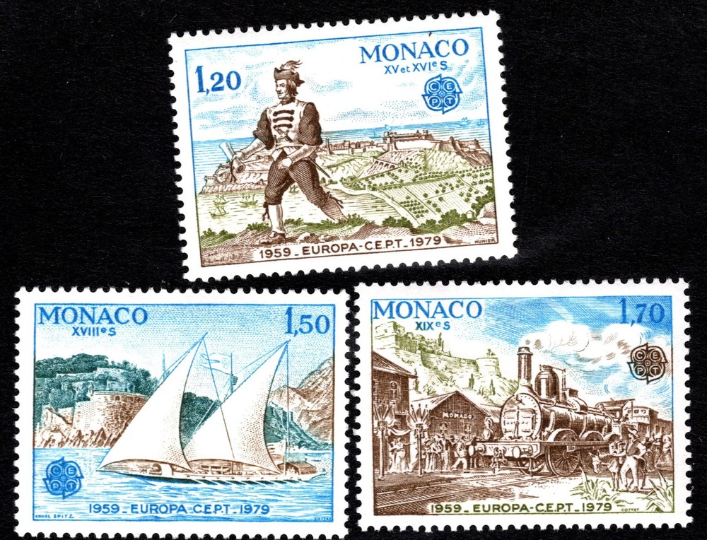 Monaco Scott 1178-1180 Unused hinged.