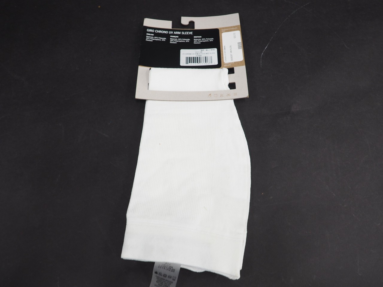 New! Giro Chrono UV Arm Sleeves Men's Cycling Size XL / XXL White