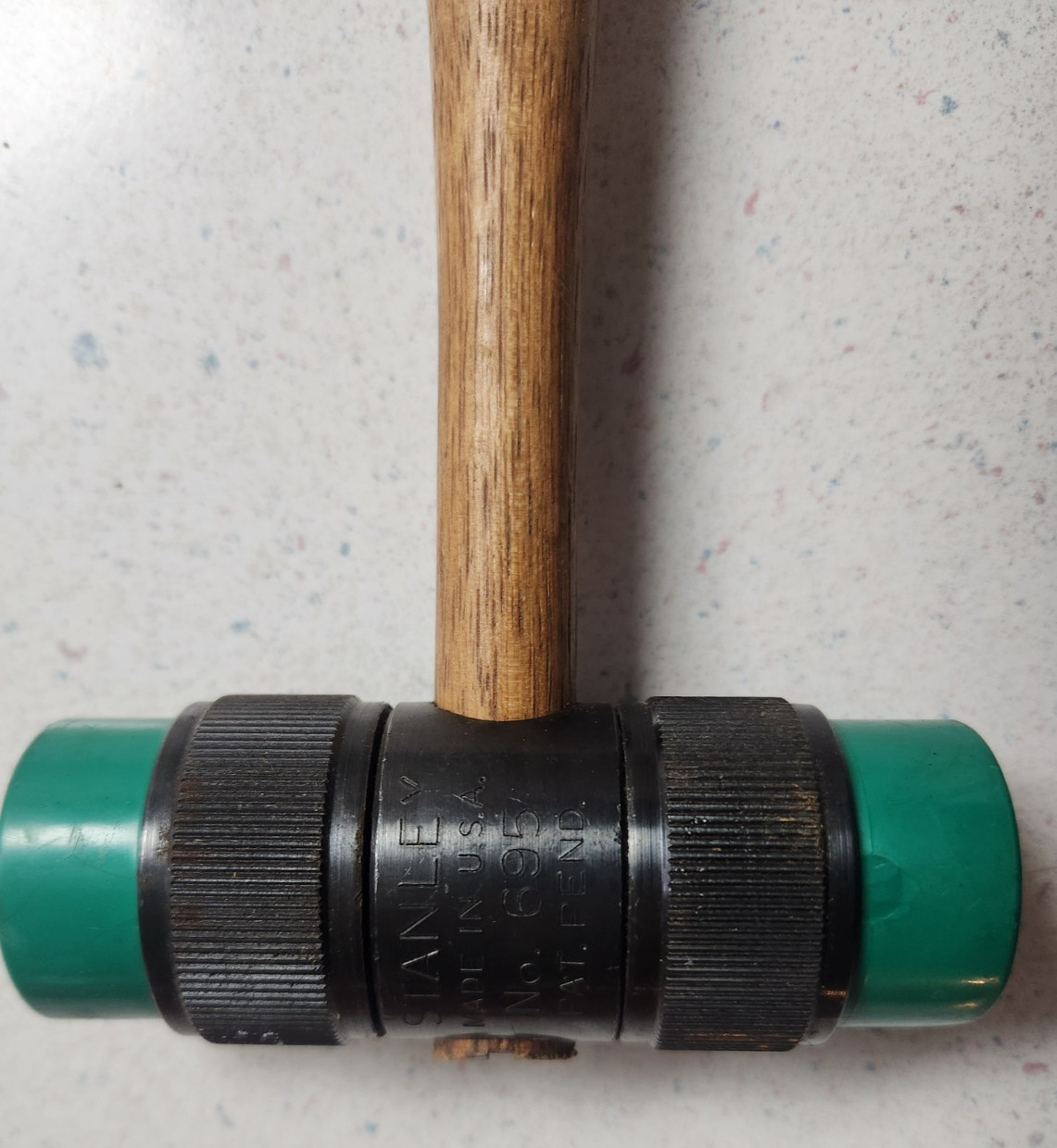 Vintage NOS Stanley Tools Soft Face Hammer No. 695 Hickory Handle USA