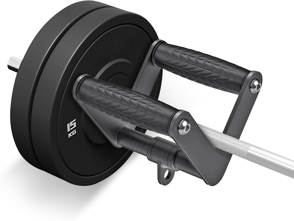 Solid Aluminum Double D V Bar Handle – Universal Cable Attachment for Home Gym