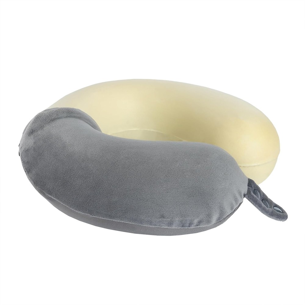 Adjustable Memory Foam Neck Pillow for Travel - Compact & Supportive Design