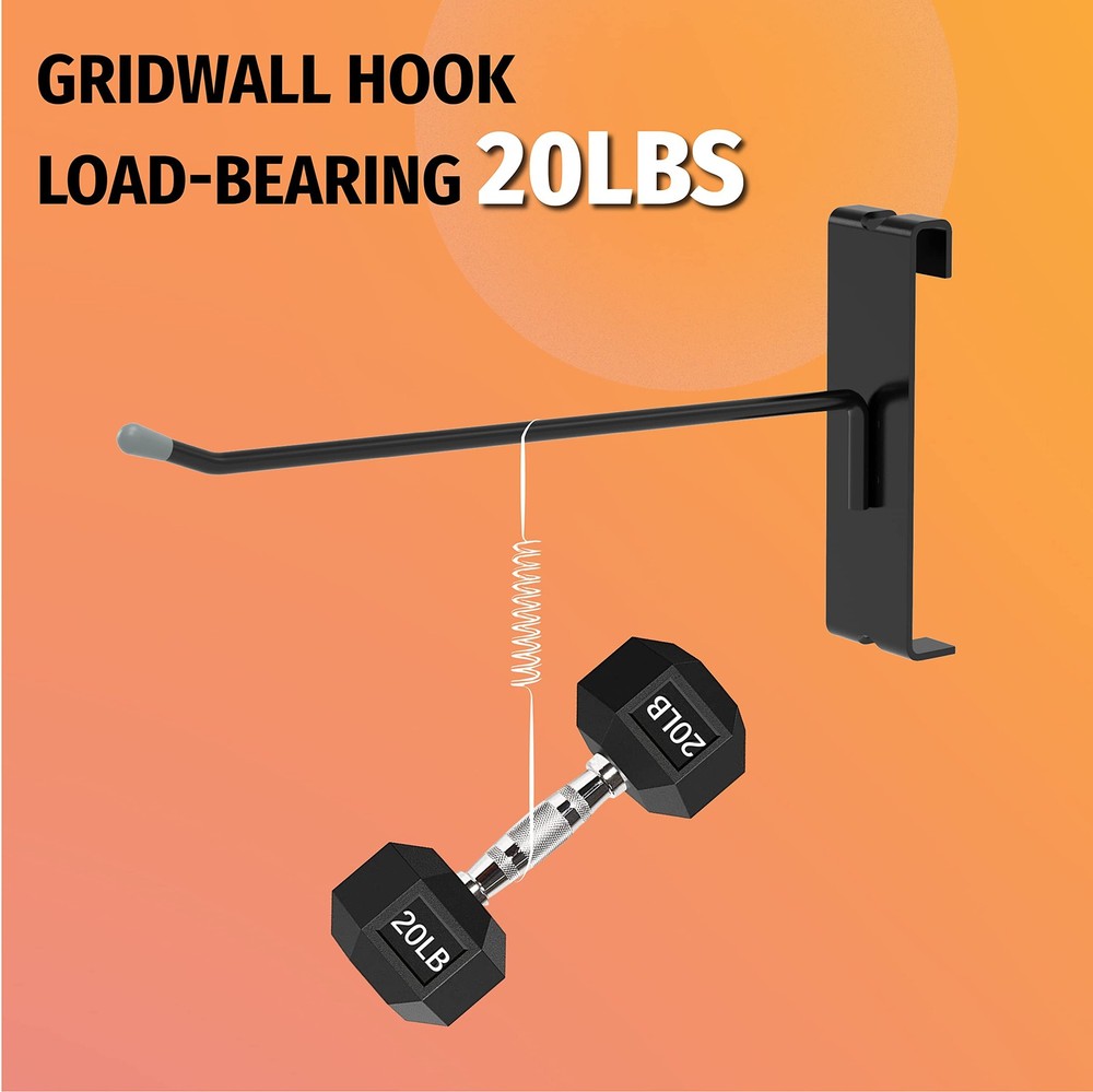 Gridwall Hooks 2 Inch 50PC Display Hooks for Grid Wall Hook for Grid Wall Pan...