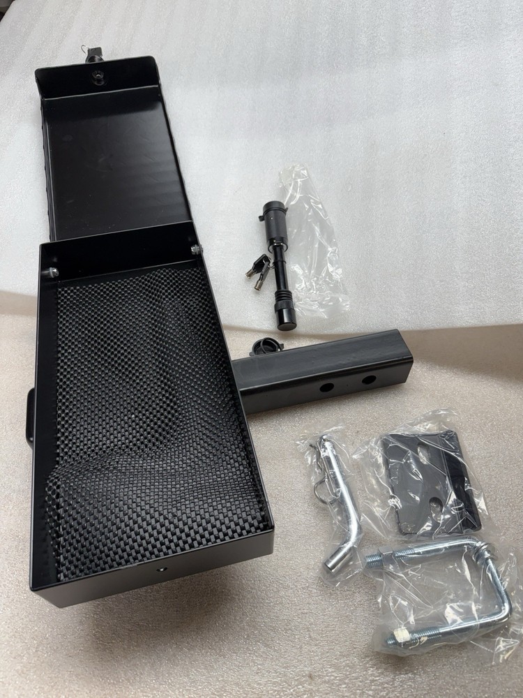 Hitch Extension 2" Receiver With Locking Storage Step & Anti-Rattle Mount