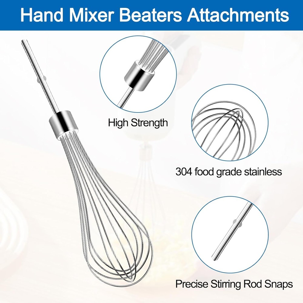 Kitchen Hand Mixer Whisk Attachments for KitchenAid Silver