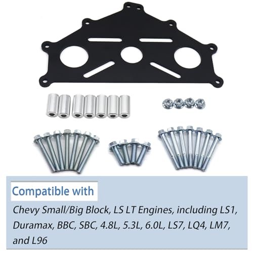 Engine Safe Stand Adapter Plate Compatible with Chevy Small/Big Block and LS