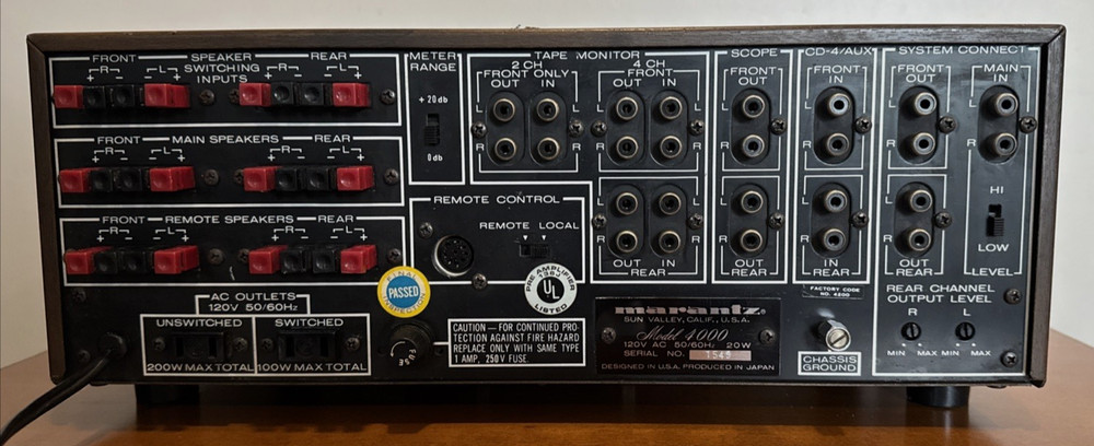 Marantz Model 4000 Quadradial 4 Amplifier