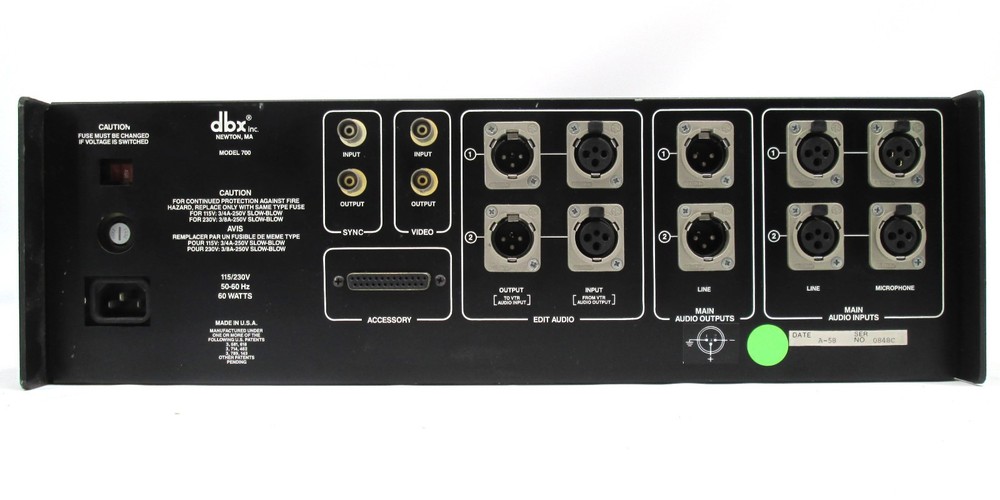 Vintage DBX 700 Studio Pro Digital Audio Processor ADC / DAC Combination Unit