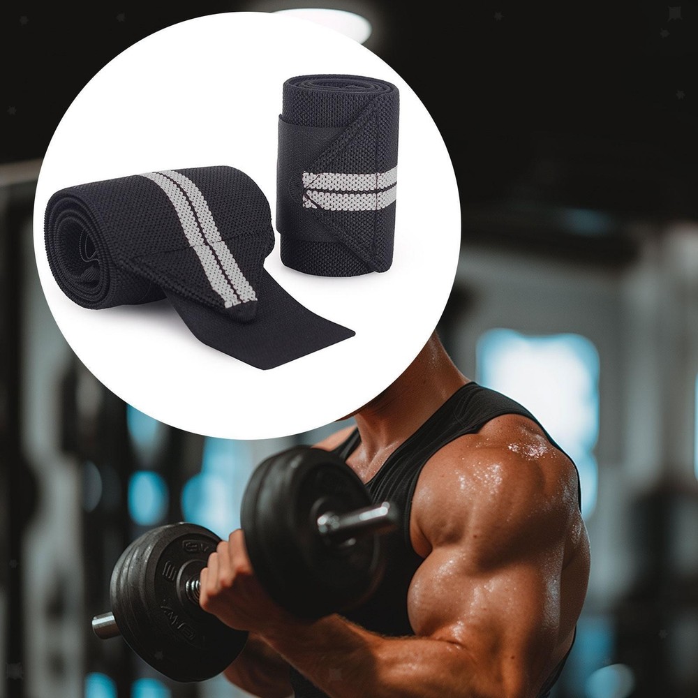 4 Pieces Weight Lifting Straps Compression Wrist Support Braces Hand Support