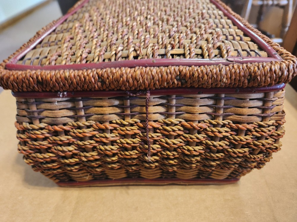 Vintage Wicker Sewing Basket