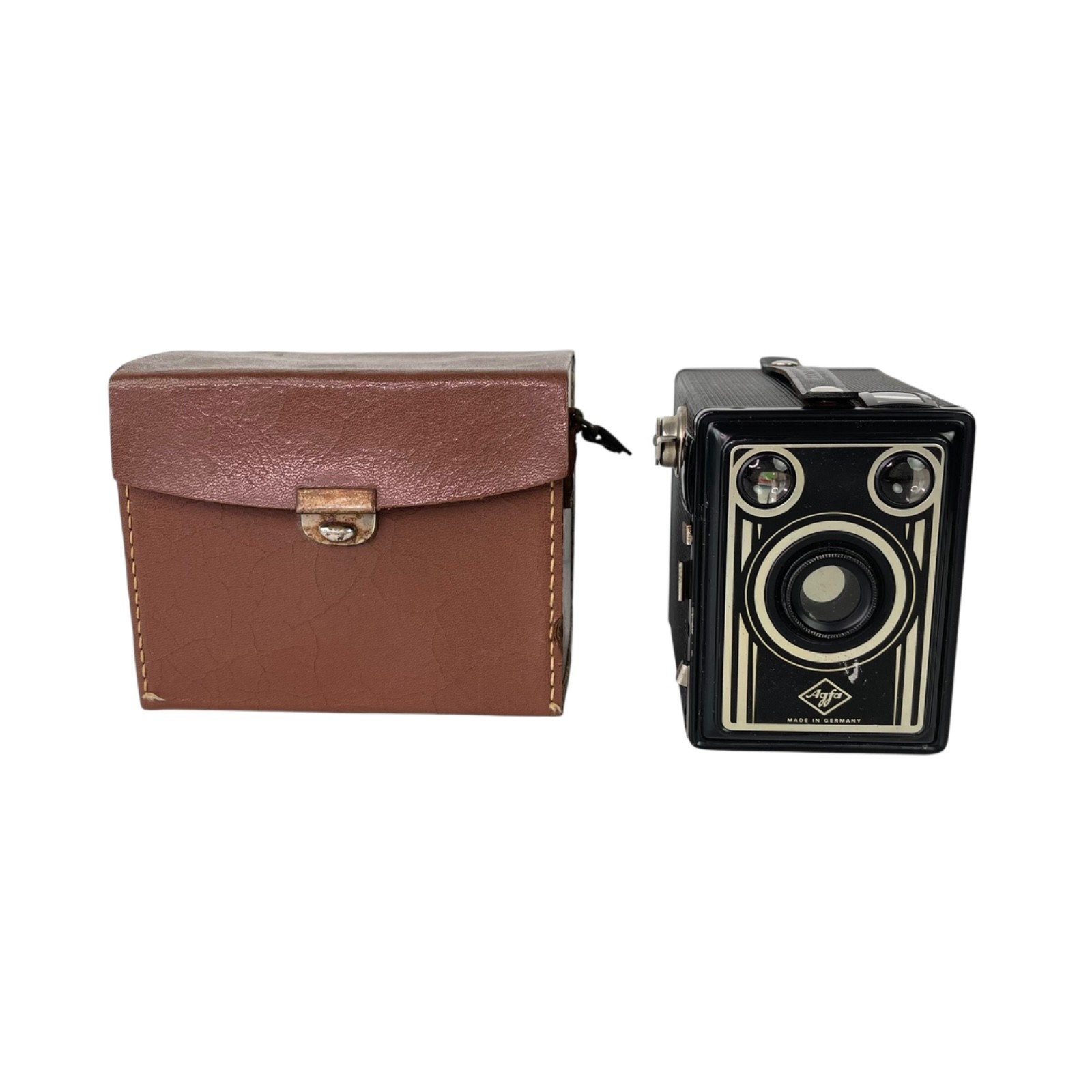 Agfa Box Camera, Germany 1950s, Art Deco, 120 Rollfilm 6x9 Untested