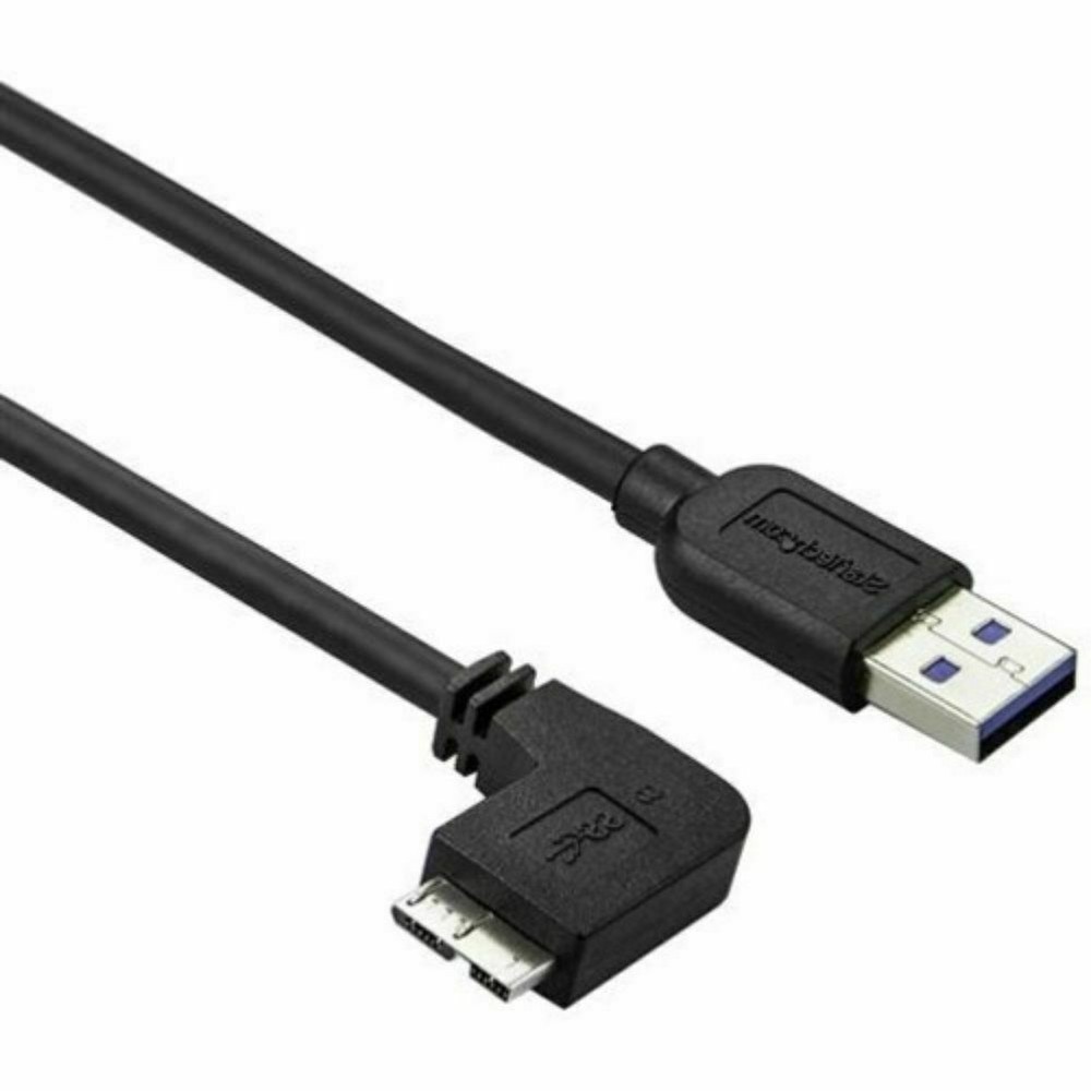 StarTech 0.5m (1.5ft) Slim Micro USB 3.0 Cable - Left-Angle Micro-USB