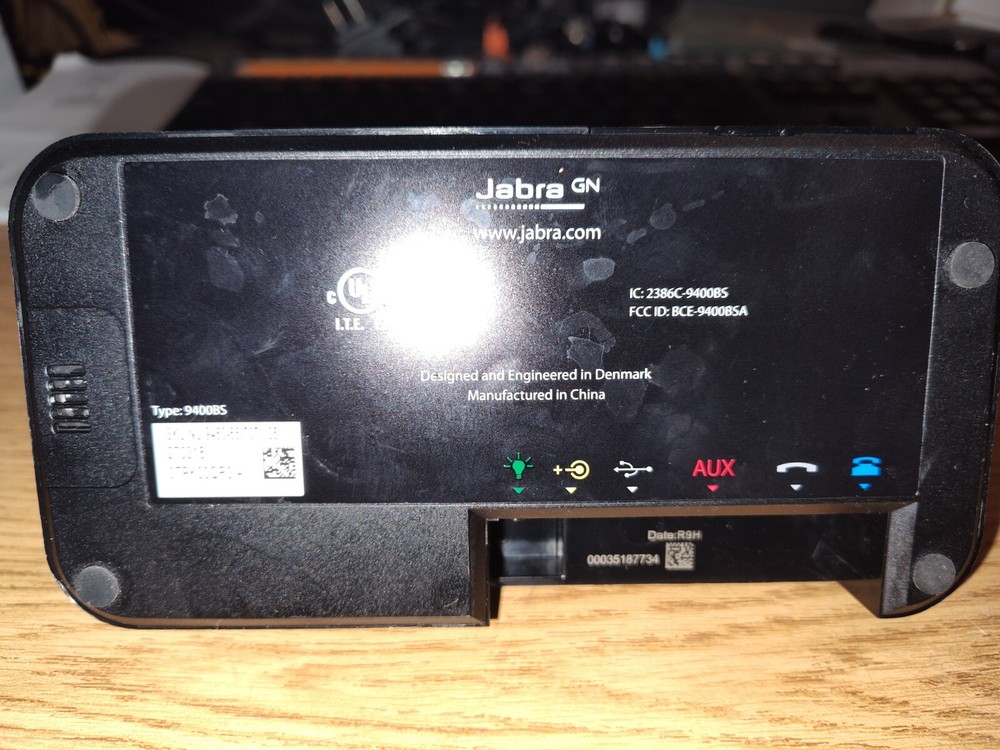 Jabra Pro 9400BS Bluetooth Wireless Base Unit +AC Adapter & Cords (No Headset)