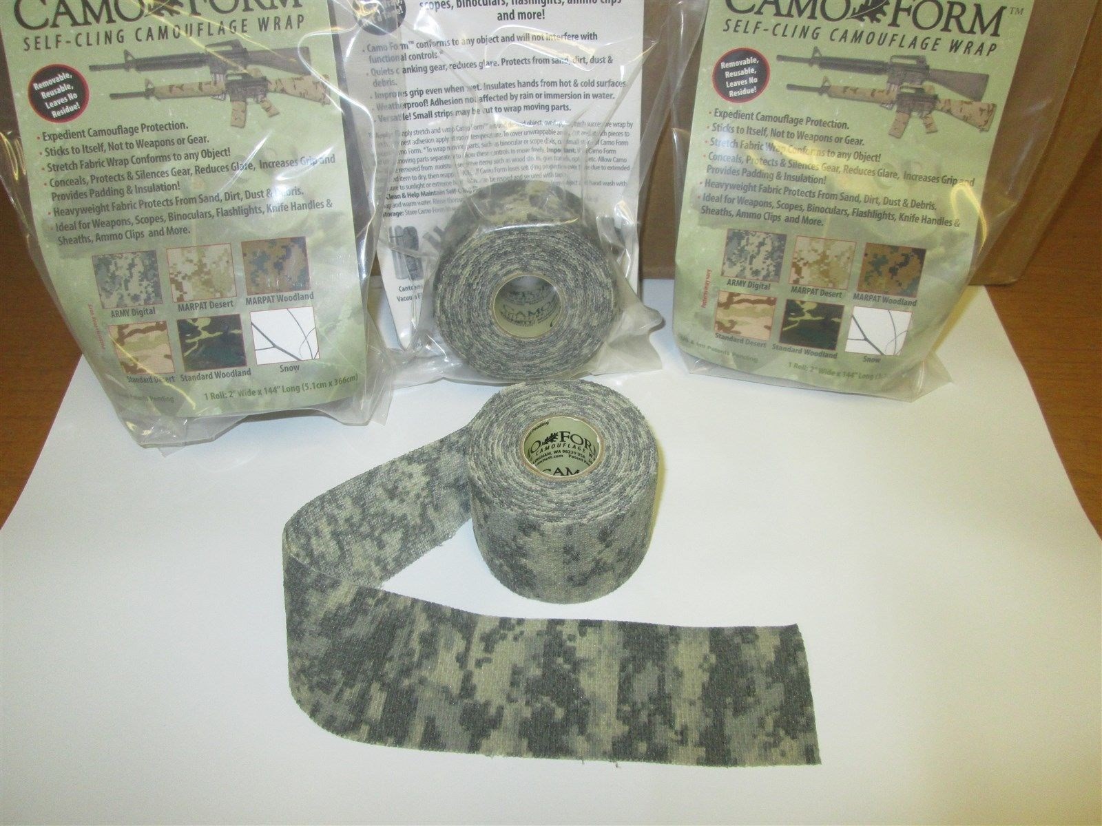 McNett Tactical Camo Form Protective Camouflage Wrap ACU First Aid Gun Hunt Camp