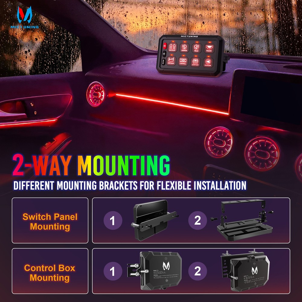 P1S RGB Switch Panel Toggle Momentary Strobe Pulsed Switch Circuit Control Box