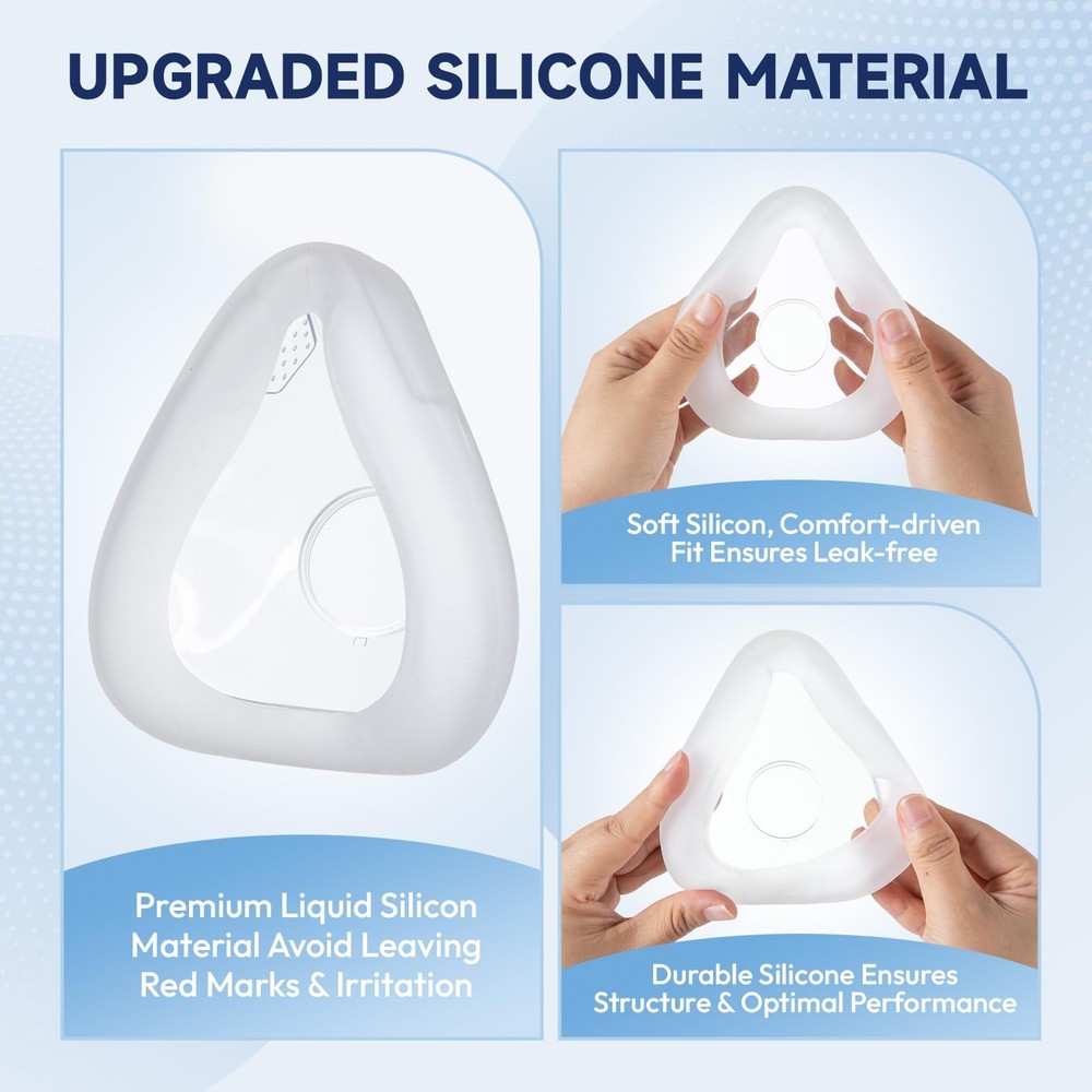 2-Pack Replacement Full Face Cushions Compatible with Original AirFit Large