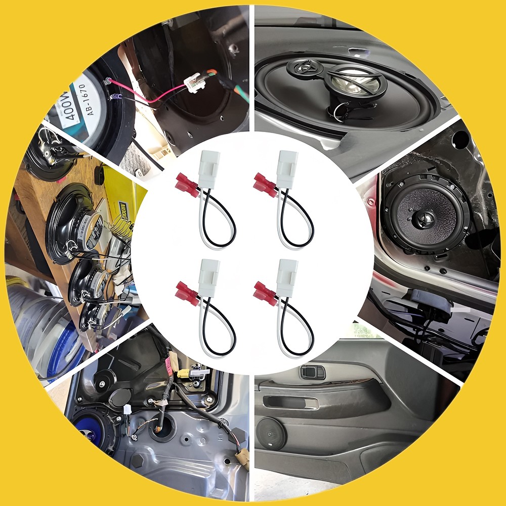 4X Door Speakers Wiring Harness Connector Plug For 2008-2019 Dodge Challenger