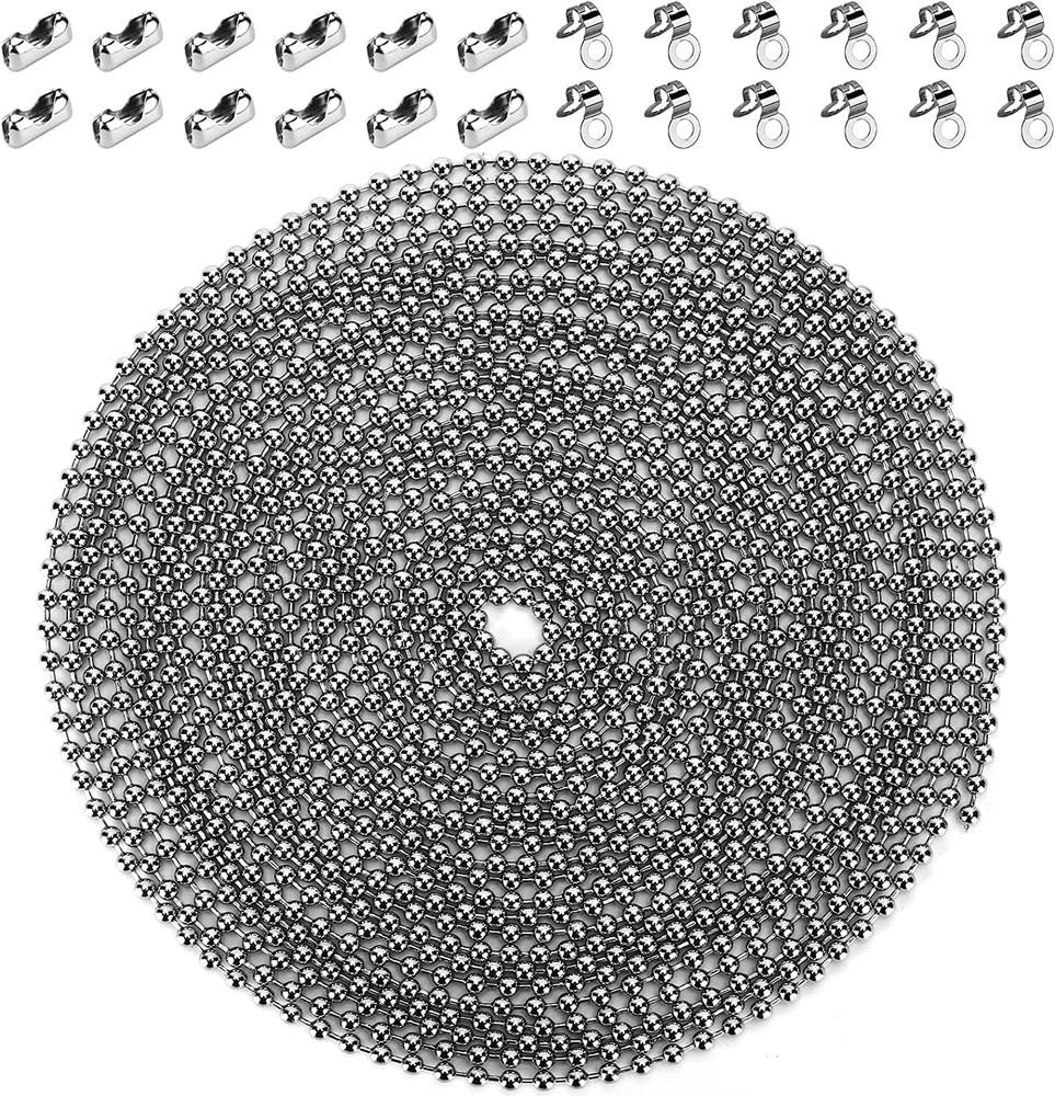 200 Inch Ceiling Fan Pull Chain, (Upgrade Rust Proof) 3.2Mm Beaded Pull Chains E