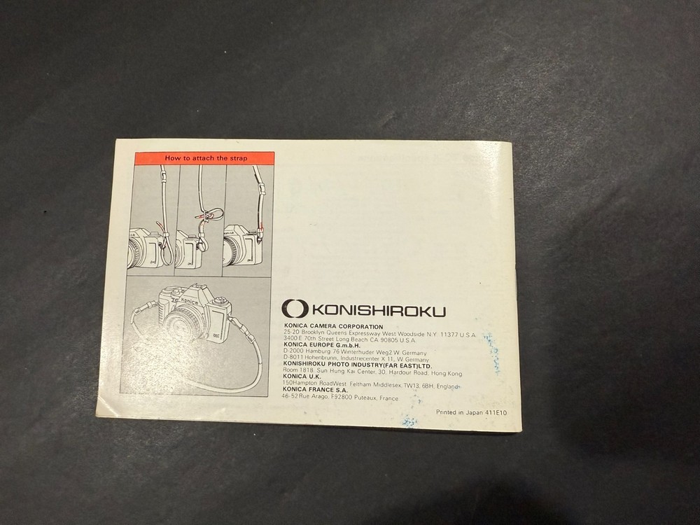 Konica TC-X Camera Instruction Manual